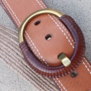 FOSSIL Boho Stretch Woven Leather Belt, Size Large new w tag